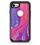 Marbleized Pink and Blue v391 - iPhone 7 or 8 OtterBox Case & Skin Kits