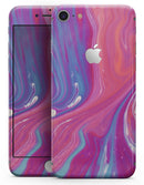 Marbleized Pink and Blue v391 - Skin-kit for the iPhone 8 or 8 Plus