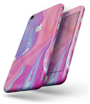 Marbleized Pink and Blue v391 - Skin-kit for the iPhone 8 or 8 Plus