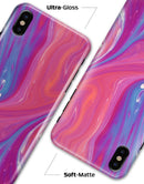Marbleized Pink and Blue v391 - iPhone X Clipit Case