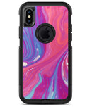 Marbleized Pink and Blue v391 - iPhone X OtterBox Case & Skin Kits