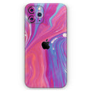 Marbleized Pink and Blue v391 - Vinyl Skin Wrap for iPhone 17 Pro Max, 17 Pro, 17 Air, 17, 16 & All Models — Soft Matte or Ultra Gloss