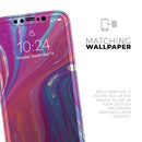 Marbleized Pink and Blue v391 - Vinyl Skin Wrap for iPhone 17 Pro Max, 17 Pro, 17 Air, 17, 16 & All Models — Soft Matte or Ultra Gloss