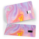 Marbleized Pink and Purple Paradise V2 - Premium Protective Decal Skin-Kit for the Apple Credit Card