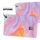 Marbleized Pink and Purple Paradise V2 - Premium Protective Decal Skin-Kit for the Apple Credit Card