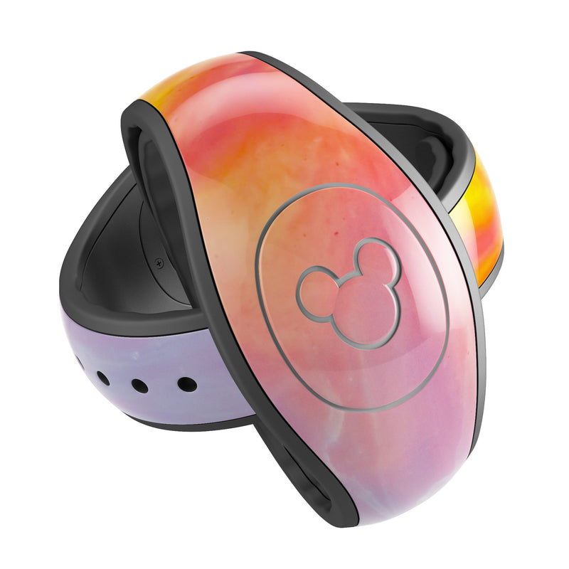 Marbleized Pink and Purple Paradise V2 - Decal Skin Wrap Kit for the Disney Magic Band