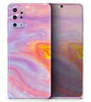 Marbleized Pink and Purple Paradise V2 - Premium Vinyl Skin Decal for Samsung Galaxy S25 Ultra, S24, S23, S22 & All Galaxy S Models
