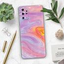 Marbleized Pink and Purple Paradise V2 - Premium Vinyl Skin Decal for Samsung Galaxy S25 Ultra, S24, S23, S22 & All Galaxy S Models