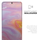 Marbleized Pink and Purple Paradise V2 - Premium Vinyl Skin Decal for Samsung Galaxy S25 Ultra, S24, S23, S22 & All Galaxy S Models