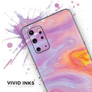 Marbleized Pink and Purple Paradise V2 - Premium Vinyl Skin Decal for Samsung Galaxy S25 Ultra, S24, S23, S22 & All Galaxy S Models