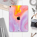 Marbleized Pink and Purple Paradise V2 - Full Body Skin Decal for the Apple iPad Pro 12.9", 11", 10.5", 9.7", Air or Mini (All Models Available)