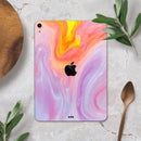 Marbleized Pink and Purple Paradise V2 - Full Body Skin Decal for the Apple iPad Pro 12.9", 11", 10.5", 9.7", Air or Mini (All Models Available)