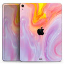 Marbleized Pink and Purple Paradise V2 - Full Body Skin Decal for the Apple iPad Pro 12.9", 11", 10.5", 9.7", Air or Mini (All Models Available)