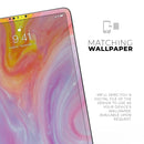 Marbleized Pink and Purple Paradise V2 - Full Body Skin Decal for the Apple iPad Pro 12.9", 11", 10.5", 9.7", Air or Mini (All Models Available)