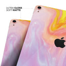 Marbleized Pink and Purple Paradise V2 - Full Body Skin Decal for the Apple iPad Pro 12.9", 11", 10.5", 9.7", Air or Mini (All Models Available)
