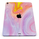 Marbleized Pink and Purple Paradise V2 - Full Body Skin Decal for the Apple iPad Pro 12.9", 11", 10.5", 9.7", Air or Mini (All Models Available)