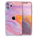 Marbleized Pink and Purple Paradise V2 - Protective Skin Wrap & Decal – Compatible with iPhone SE to iPhone 17 Pro Max (All Models)