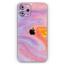 Marbleized Pink and Purple Paradise V2 - Protective Skin Wrap & Decal – Compatible with iPhone SE to iPhone 17 Pro Max (All Models)