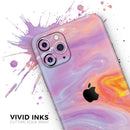 Marbleized Pink and Purple Paradise V2 - Protective Skin Wrap & Decal – Compatible with iPhone SE to iPhone 17 Pro Max (All Models)