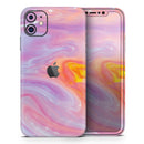 Marbleized Pink and Purple Paradise V2 - Protective Skin Wrap & Decal – Compatible with iPhone SE to iPhone 17 Pro Max (All Models)