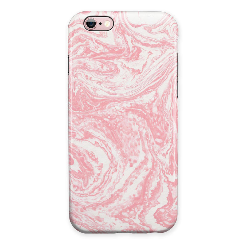 Marbleized Pink v3 iPhone 6/6s or 6/6s Plus 2-Piece Hybrid INK-Fuzed Case