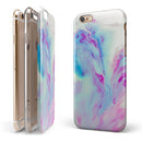 Marbleized Soft Blue V32 iPhone 6/6s or 6/6s Plus 2-Piece Hybrid INK-Fuzed Case