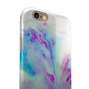 Marbleized Soft Blue V32 iPhone 6/6s or 6/6s Plus 2-Piece Hybrid INK-Fuzed Case