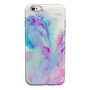 Marbleized Soft Blue V32 iPhone 6/6s or 6/6s Plus 2-Piece Hybrid INK-Fuzed Case