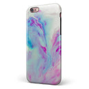 Marbleized Soft Blue V32 iPhone 6/6s or 6/6s Plus 2-Piece Hybrid INK-Fuzed Case