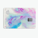 Marbleized Soft Blue V32 - Premium Protective Decal Skin-Kit for the Apple Credit Card