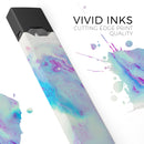 Marbleized Soft Blue V32 - Premium Decal Protective Skin-Wrap Sticker compatible with the Juul Labs vaping device
