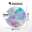 Marbleized Soft Blue V32// WaterProof Rubber Foam Backed Anti-Slip Mouse Pad for Home Work Office or Gaming Computer Desk