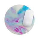 Marbleized Soft Blue V32// WaterProof Rubber Foam Backed Anti-Slip Mouse Pad for Home Work Office or Gaming Computer Desk