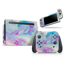 Marbleized Soft Blue V32 // Skin Decal Wrap Kit for Nintendo Switch Console & Dock, Joy-Cons, Pro Controller, Lite, 3DS XL, 2DS XL, DSi, or Wii - Vinyl Skin Wrap for Nintendo Switch 2, OLED, Lite, Pro Controller, Wii & Classic Handhelds