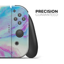 Marbleized Soft Blue V32 // Skin Decal Wrap Kit for Nintendo Switch Console & Dock, Joy-Cons, Pro Controller, Lite, 3DS XL, 2DS XL, DSi, or Wii - Vinyl Skin Wrap for Nintendo Switch 2, OLED, Lite, Pro Controller, Wii & Classic Handhelds