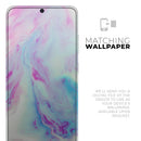 Marbleized Soft Blue V32 - Premium Vinyl Skin Decal for Samsung Galaxy S25 Ultra, S24, S23, S22 & All Galaxy S Models