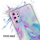 Marbleized Soft Blue V32 - Premium Vinyl Skin Decal for Samsung Galaxy S25 Ultra, S24, S23, S22 & All Galaxy S Models