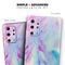 Marbleized Soft Blue V32 - Skin-Kit for the Samsung Galaxy S-Series S20, S20 Plus, S20 Ultra , S10 & others (All Galaxy Devices Available)