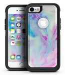 Marbleized Soft Blue V32 - iPhone 7 or 7 Plus Commuter Case Skin Kit