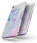 Marbleized Soft Blue V32 - Skin-kit for the iPhone 8 or 8 Plus