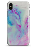 Marbleized Soft Blue V32 - iPhone X Clipit Case