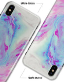 Marbleized Soft Blue V32 - iPhone X Clipit Case