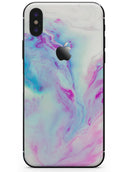 Marbleized Soft Blue V32 - iPhone X Skin-Kit