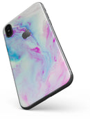 Marbleized Soft Blue V32 - iPhone X Skin-Kit