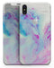 Marbleized Soft Blue V32 - iPhone X Skin-Kit