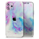 Marbleized Soft Blue V32 - Protective Skin Wrap & Decal – Compatible with iPhone SE to iPhone 17 Pro Max (All Models)