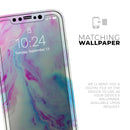 Marbleized Soft Blue V32 - Protective Skin Wrap & Decal – Compatible with iPhone SE to iPhone 17 Pro Max (All Models)