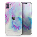Marbleized Soft Blue V32 - Protective Skin Wrap & Decal – Compatible with iPhone SE to iPhone 17 Pro Max (All Models)