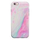 Marbleized Soft Pink iPhone 6/6s or 6/6s Plus 2-Piece Hybrid INK-Fuzed Case