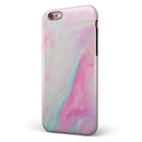 Marbleized Soft Pink iPhone 6/6s or 6/6s Plus 2-Piece Hybrid INK-Fuzed Case